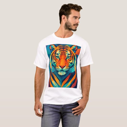 Geometric tiger tshirt tシャツ (正面フル)