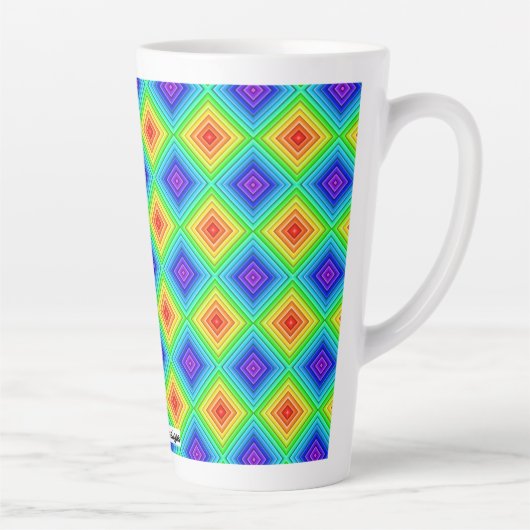Geometric Topography - Latte Mug カフェラテマグ (右)