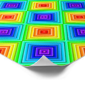 Geometric Topography (pattern) - Poster Print ポスター (角)