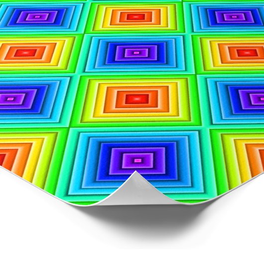 Geometric Topography (pattern) - Poster Print ポスター (角)