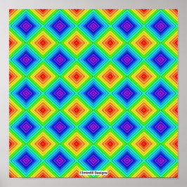 Geometric Topography (pattern) - Poster Print ポスター