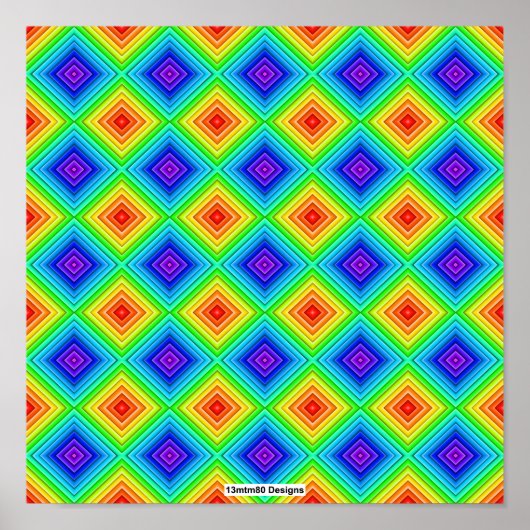 Geometric Topography (pattern) - Poster Print ポスター (正面)