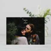 Geometric Triangle New Wave Photo Save the Date 箔招待状 (立ち正面)