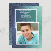 Geometric Trianglesフォト招待状 招待状 (正面/裏面)