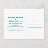 Geometric Triangles日付はがきを保存する、ティール(緑がかった色) 案内ポストカード (裏面)