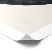 Geometric Tribal Pattern Eclipse Moon Art Print ポスター (角)