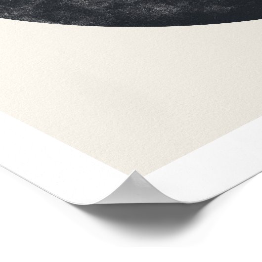 Geometric Tribal Pattern Eclipse Moon Art Print ポスター (角)