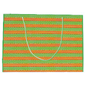 Geometric Tribal Retro Mid-Century Modern Pattern ラージペーパーバッグ (裏面)