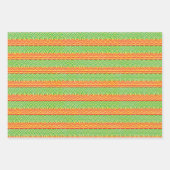 Geometric Tribal Retro Mid-Century Pattern ラッピングペーパーシート (正面3)