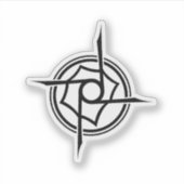 Geometric Tribal Sigil - Abstract Star Emblem シール (正面)