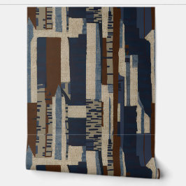 Geometric Tribal (Terracotta + Blue) Luxury 壁紙