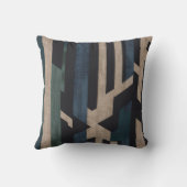 Geometric Tribal (Terracotta + Green) Luxury クッション (裏面)