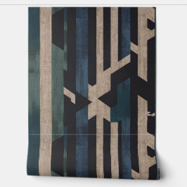 Geometric Tribal (Terracotta + Green) Luxury 壁紙