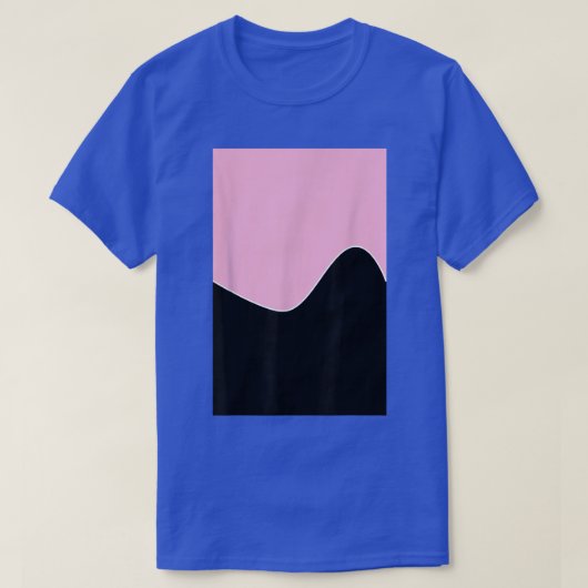 GEOMETRIC TWO TONE WAVE PATTERN COTTON CANDY PINK Tシャツ (デザイン正面)