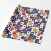 Geometric USA250 七月四日 ID1315 ラッピングペーパー (アンロールド)