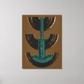 Geometric Vertical Abstract Composition キャンバスプリント (正面)