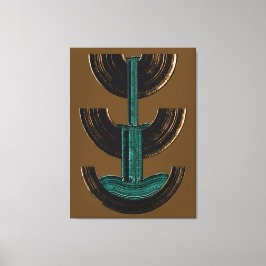 Geometric Vertical Abstract Composition キャンバスプリント