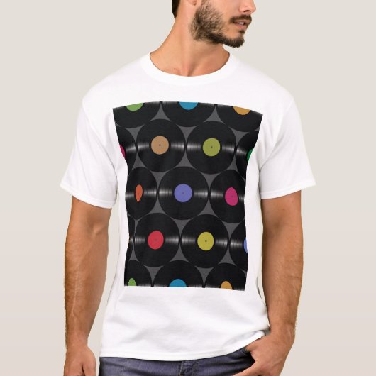 Geometric Vinyl:シームレシンプルームベース。 Tシャツ (正面)