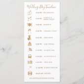 Geometric Waterカラーフラワー結婚ズのタイムライン プログラム (裏面)