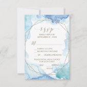 Geometric Water Color Menu Choice RSVP Card (正面)