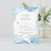 Geometric Water Color Menu Choice RSVP Card (スタンド正面)