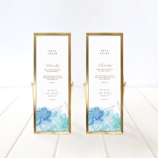 Geometric Water color Mr. Mrs. Photobooth座席表