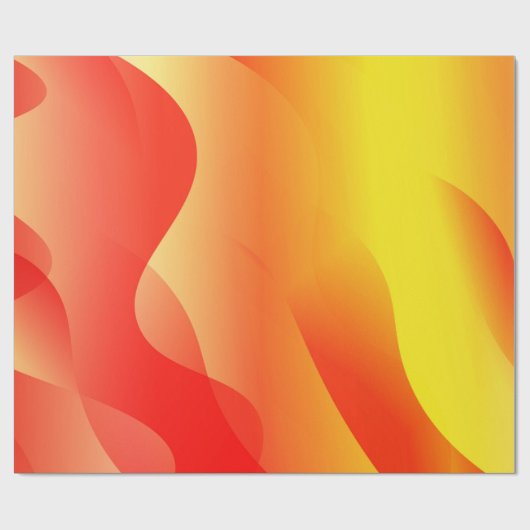 Geometric Wave Shape with Gradient Blurred Abstrac ラッピングペーパー (フラット)