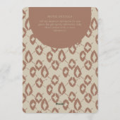 Geometric Wobbly Argyle Gender Neutral Brown Beige 招待状 (裏面)