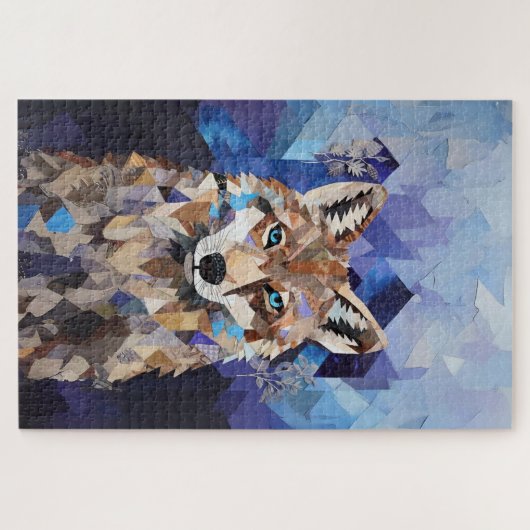 Geometric Wolf Mountain Blanket ジグソーパズル (横)
