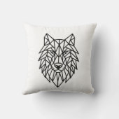Geometric Wolf Pillow クッション (裏面)