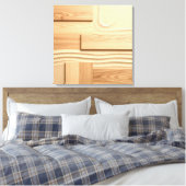 Geometric Wood On Sand Design キャンバスプリント (インサイチュ (寝室))