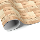 Geometric Wood On Sand Design ラッピングペーパー (ロールコーナー)