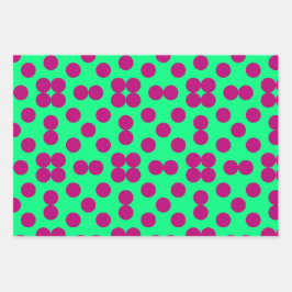 Geometric Wrapping Paper Flat Sheet Set of 3 ラッピングペーパーシート