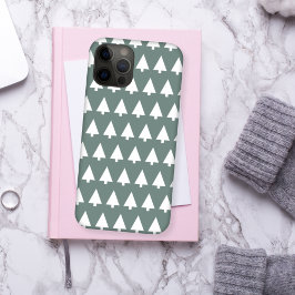 Geometric Xmas Tree Pattern | Minimal Sage Green iPhone 15ケース
