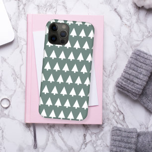 Geometric Xmas Tree Pattern   Minimal Sage Green iPhone 15ケース