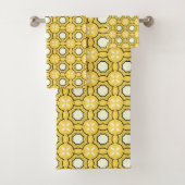  geometric yellow & black pattern  バスタオルセット (インサイチュ)