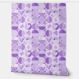 geometrical abstract patterns in lavender tones 壁紙