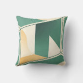 geometrical boho chic sage green minimalist クッション (裏面)