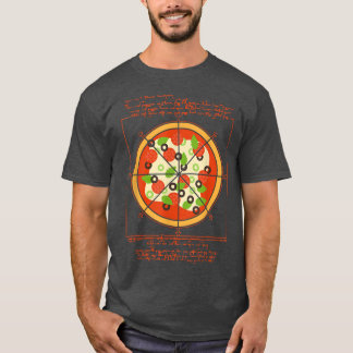 Geometrical Da Vinci Pizza Pizza Artist Pizzaholic Tシャツ