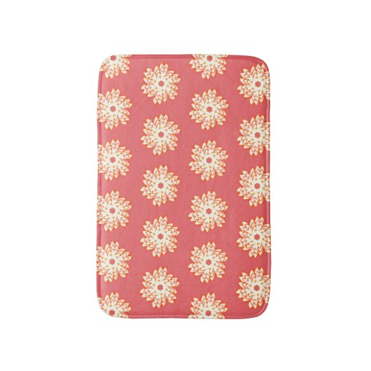 geometrical feminine bright kaleidoscope pattern  バスマット (正面縦)
