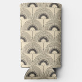 Geometrical swan flying bird pattern cream スリム缶クーラー (裏面)