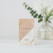 GeometricGold KraftPrintグレーアポイントメント垂直 名刺 (スタンド正面)