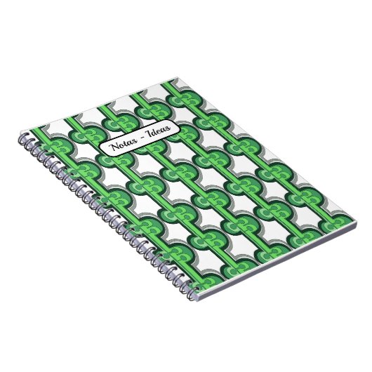 Geométrico en verde ノートブック (右側)