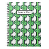 Geométrico en verde ノートブック (正面)
