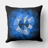 Geometricsの円の宝石用原石のデザインの枕 クッション (裏面)
