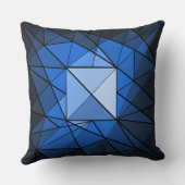 Geometricsの正方形の宝石用原石のデザインの枕 クッション (裏面)
