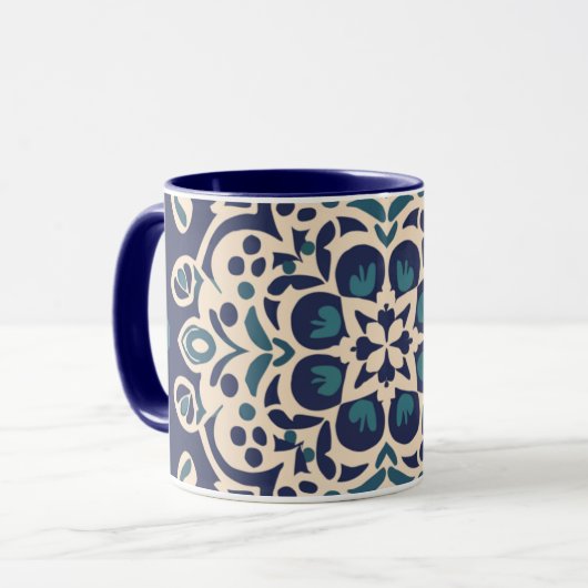 géométrie et calligraphie arab Mug マグカップ (正面左)