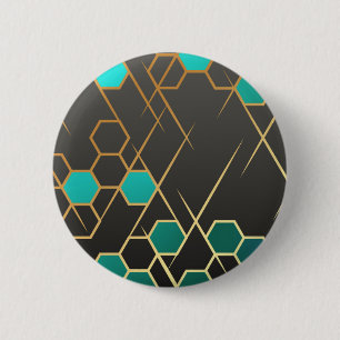 Geometrixの青 缶バッジ