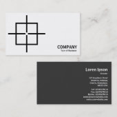 Geometropolis – 正方形クロスヘアカーソル – 黒 名刺 (正面/裏面)