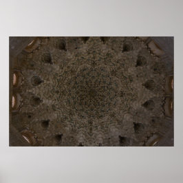 Geometry - Ceiling of the Alhambra, Granada ポスター